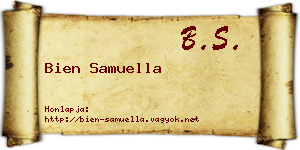Bien Samuella névjegykártya